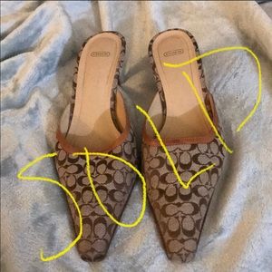 Coach Slip On Mules 7 1/2